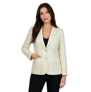 Banana Republic Yellow Linen Cotton Women's Dress Jacket Blazer 6 Excellent